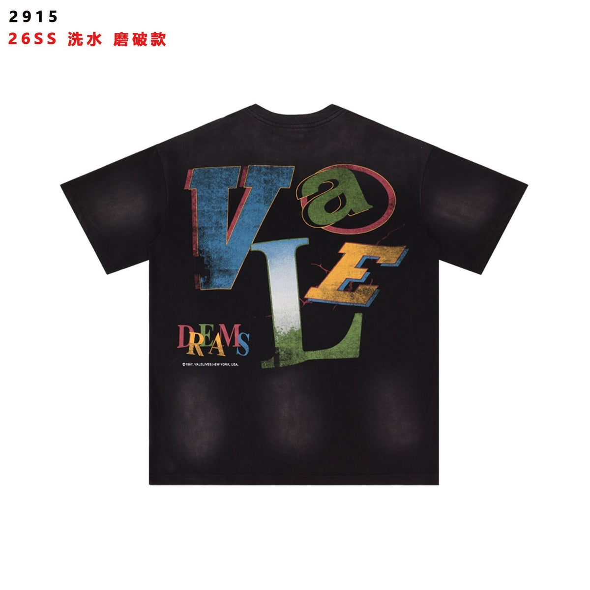 Valley Dreams Graffiti Collage Graphic T-Shirt — back