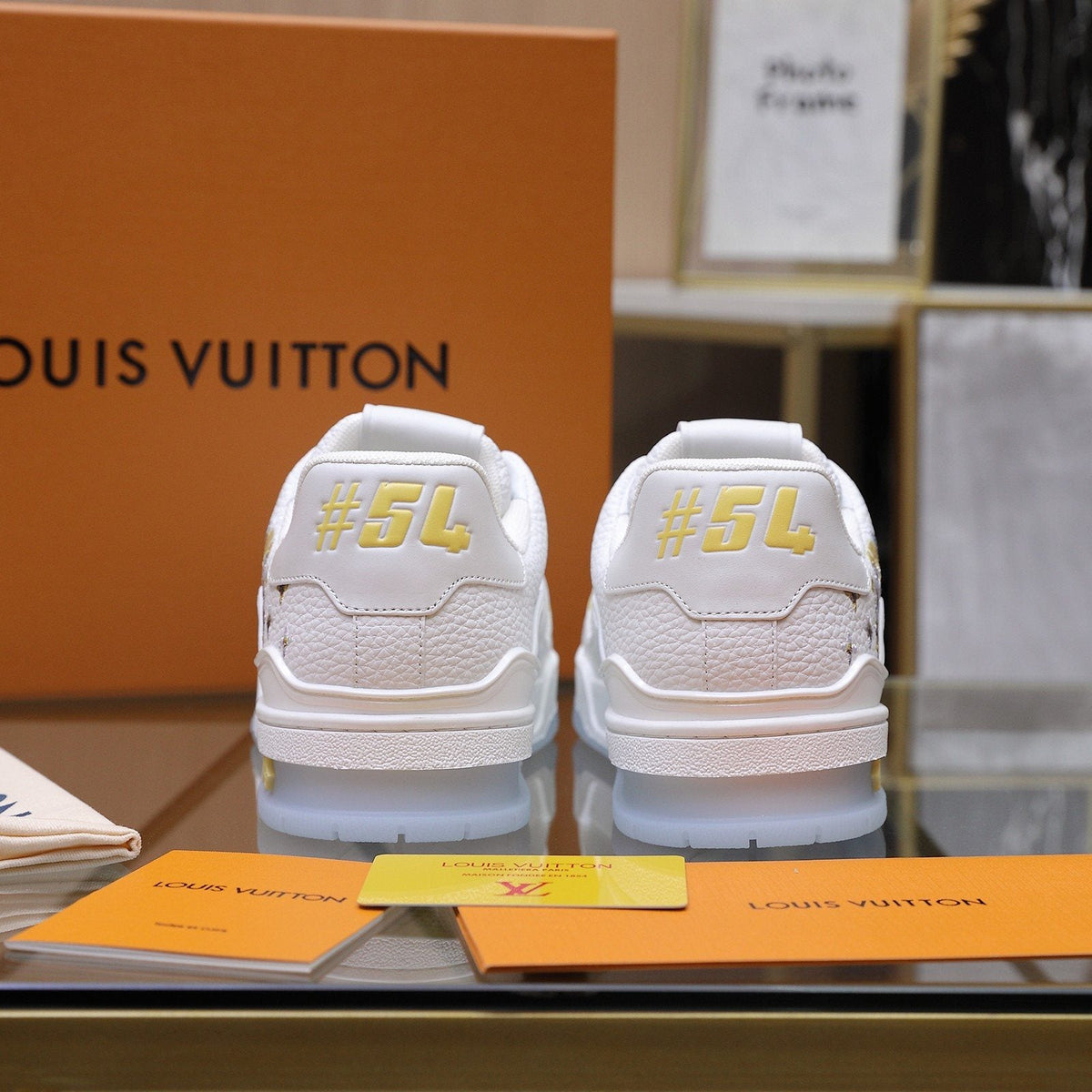 Louis Vuitton Embroidered White Low-Top Sneakers — back