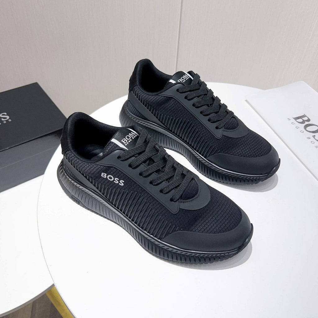 Hugo Boss Black Knit Sneakers — hero