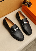 Hermès Black H-Hardware Loafers — hero