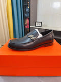 Hermès Black H-Hardware Loafers — hero