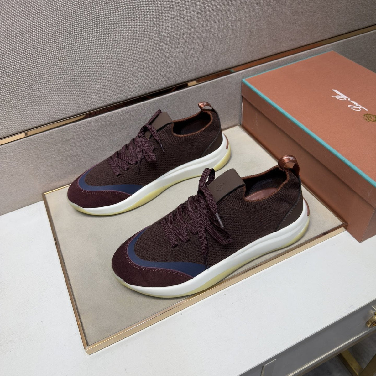 Loro Piana Mesh Low-Top Sneakers — front