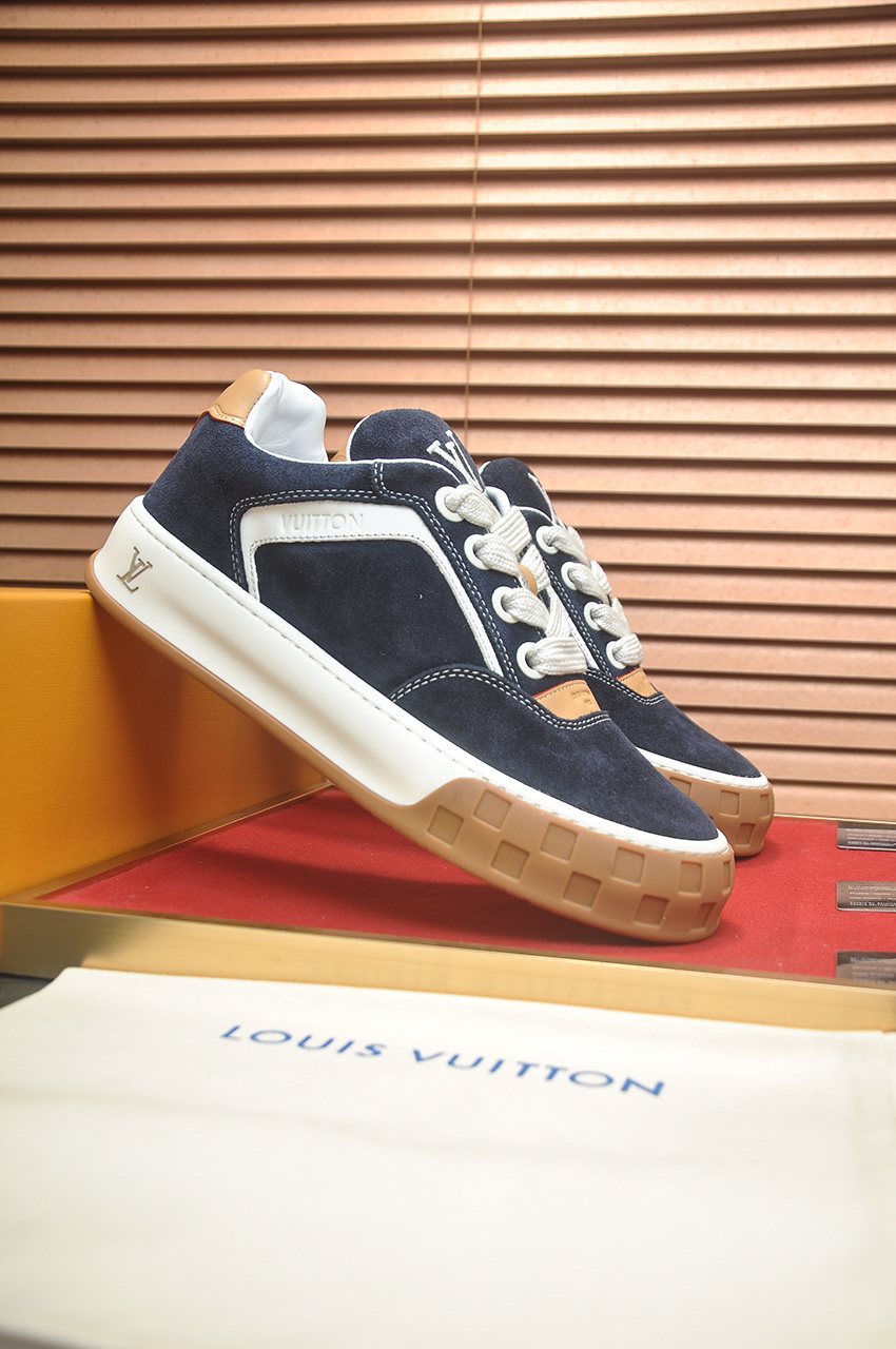 Louis Vuitton Paneled Low-Top Sneakers — front