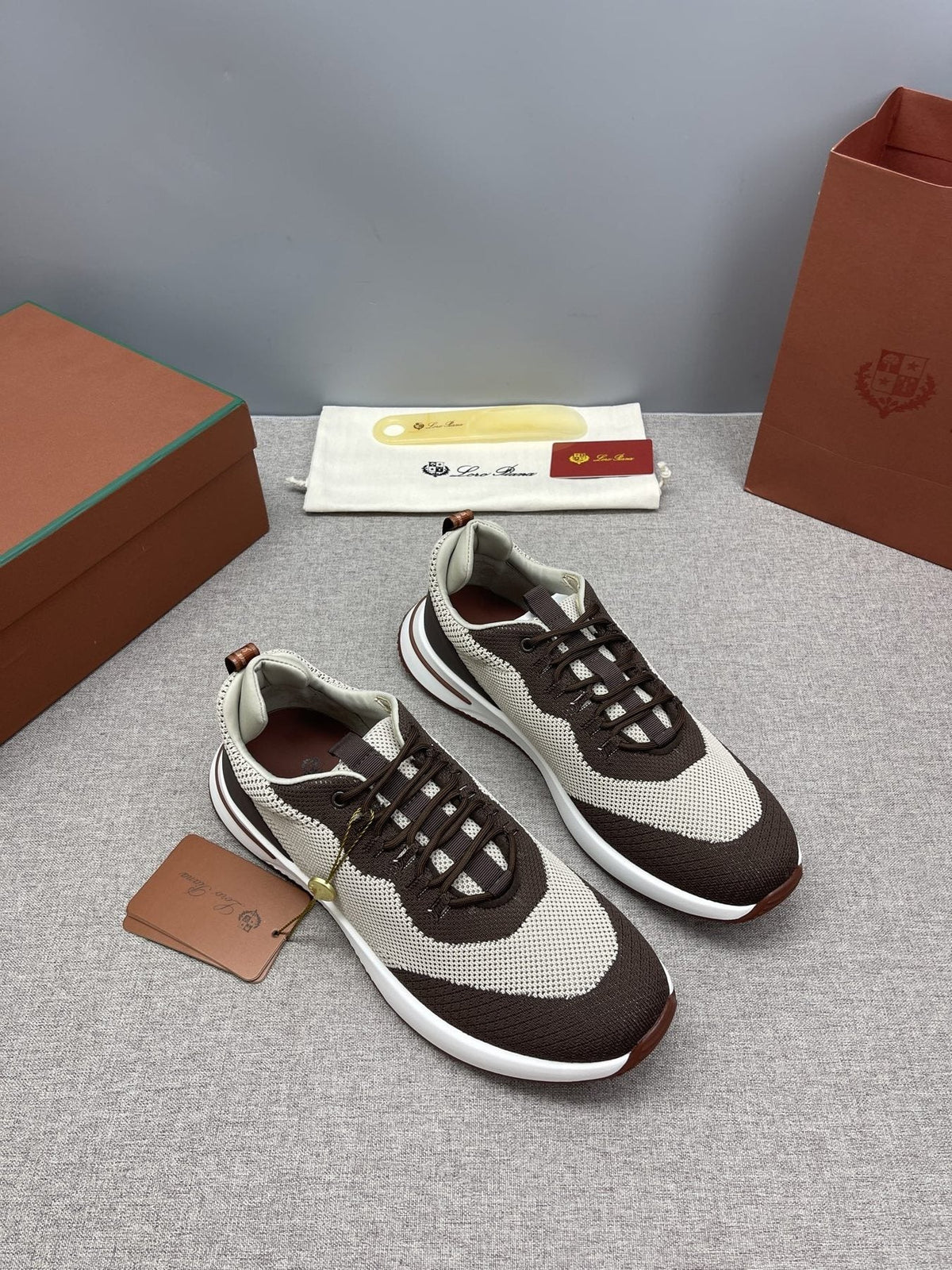 Loro Piana Tennis Walk Low-Top Sneakers — front