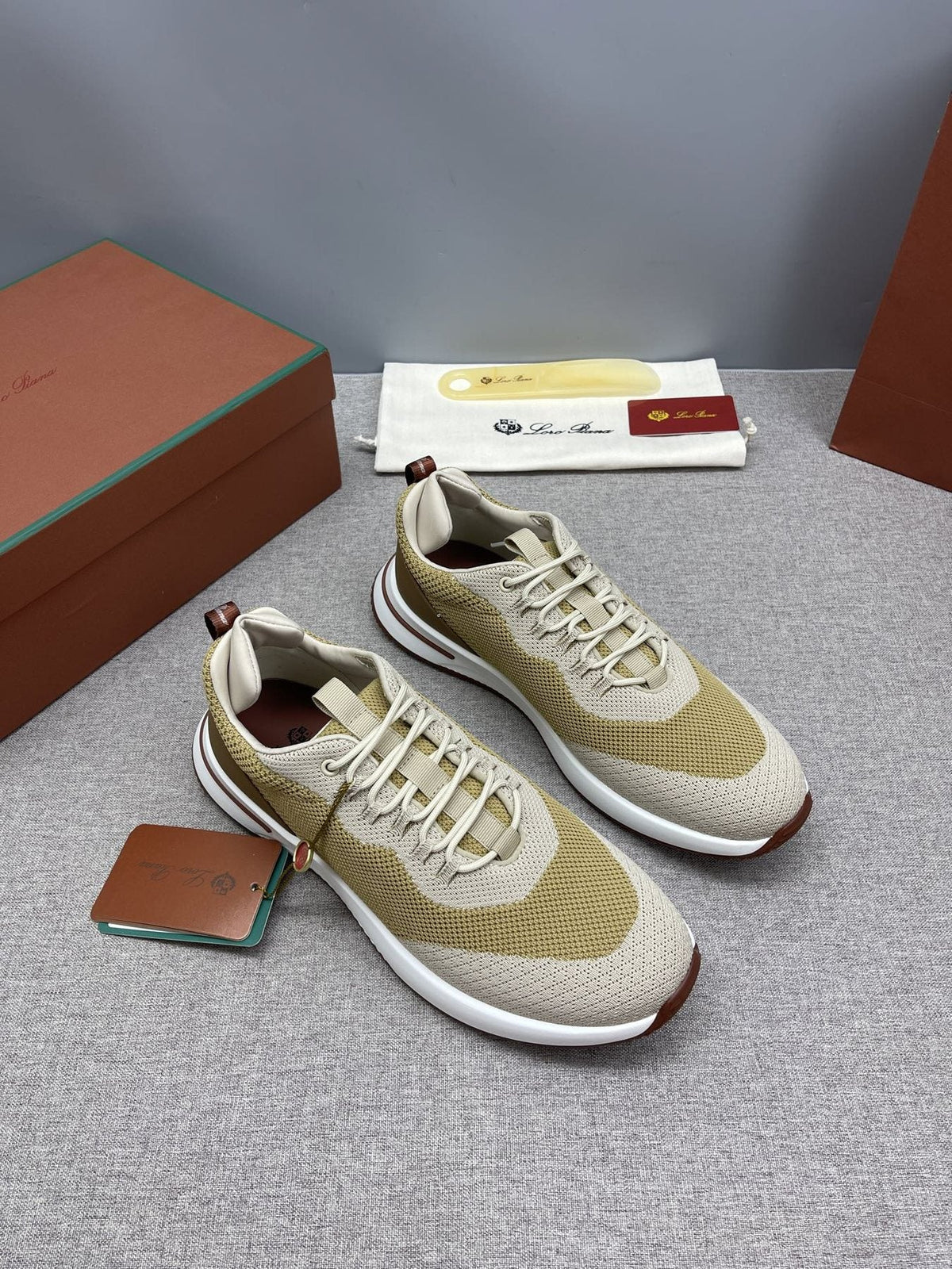 Loro Piana Tennis Walk Low-Top Sneakers — front