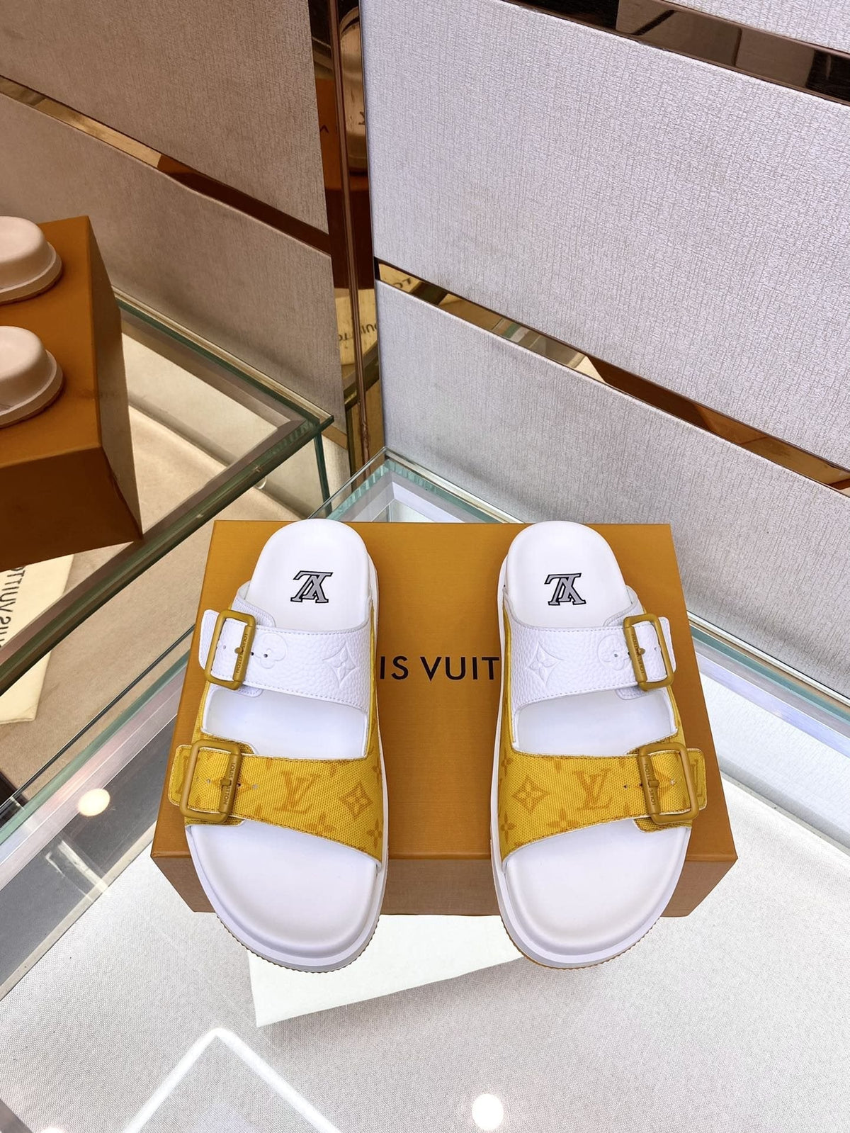Louis Vuitton Double-Strap Slide Sandals — hero