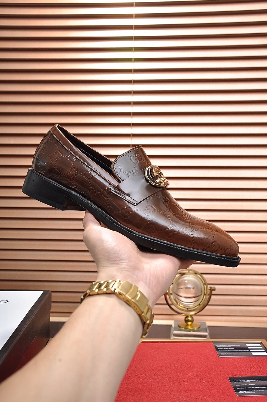 Gucci Buckle Loafers — model