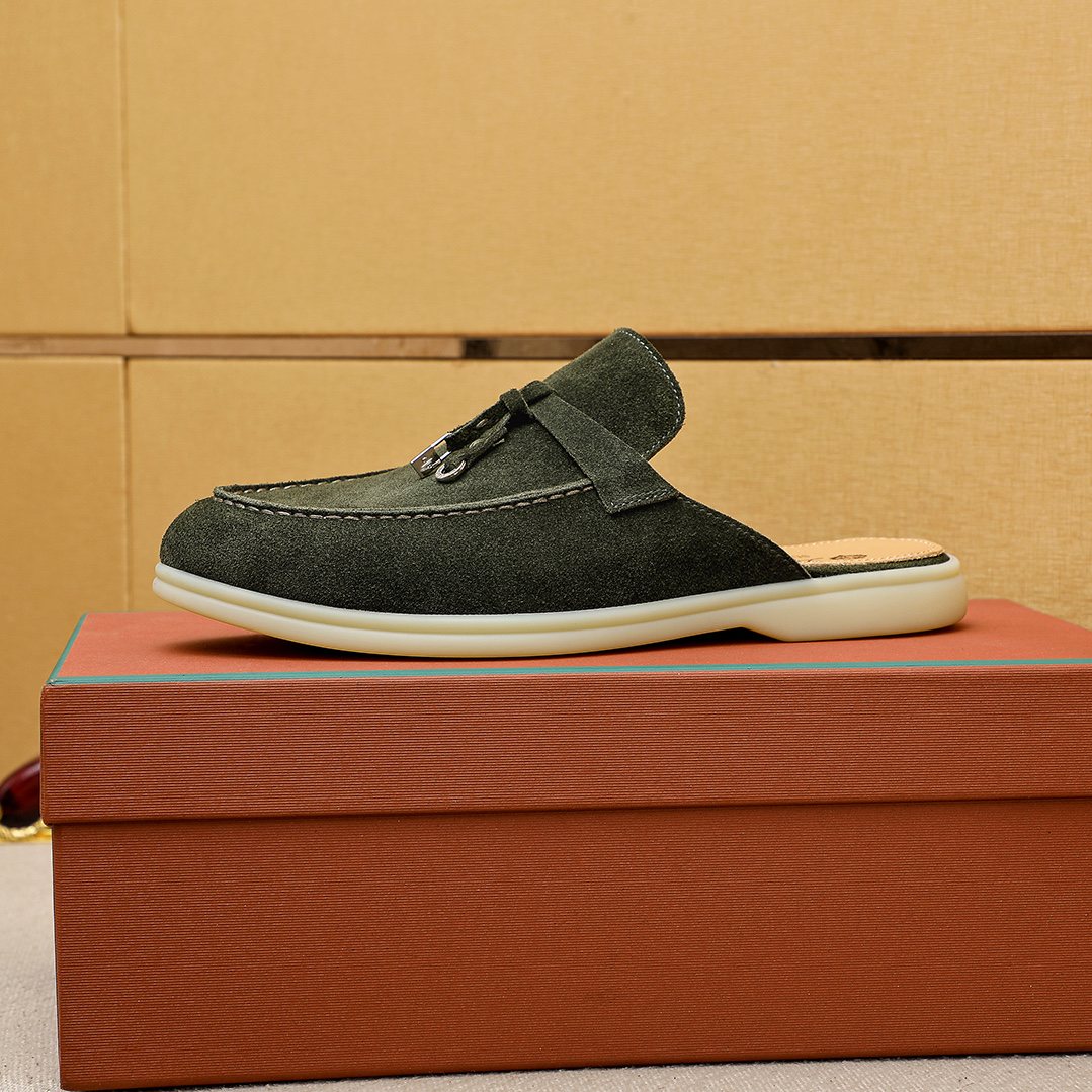 Loro Piana Tassel Backless Loafers — front