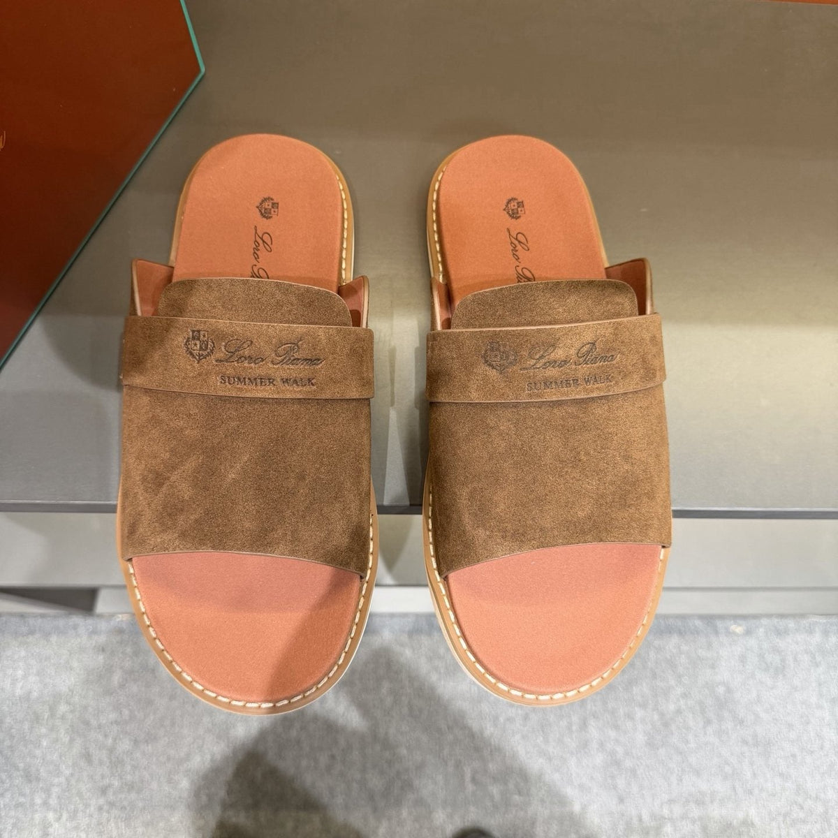 Loro Piana Summer Walk Slide Sandals — front