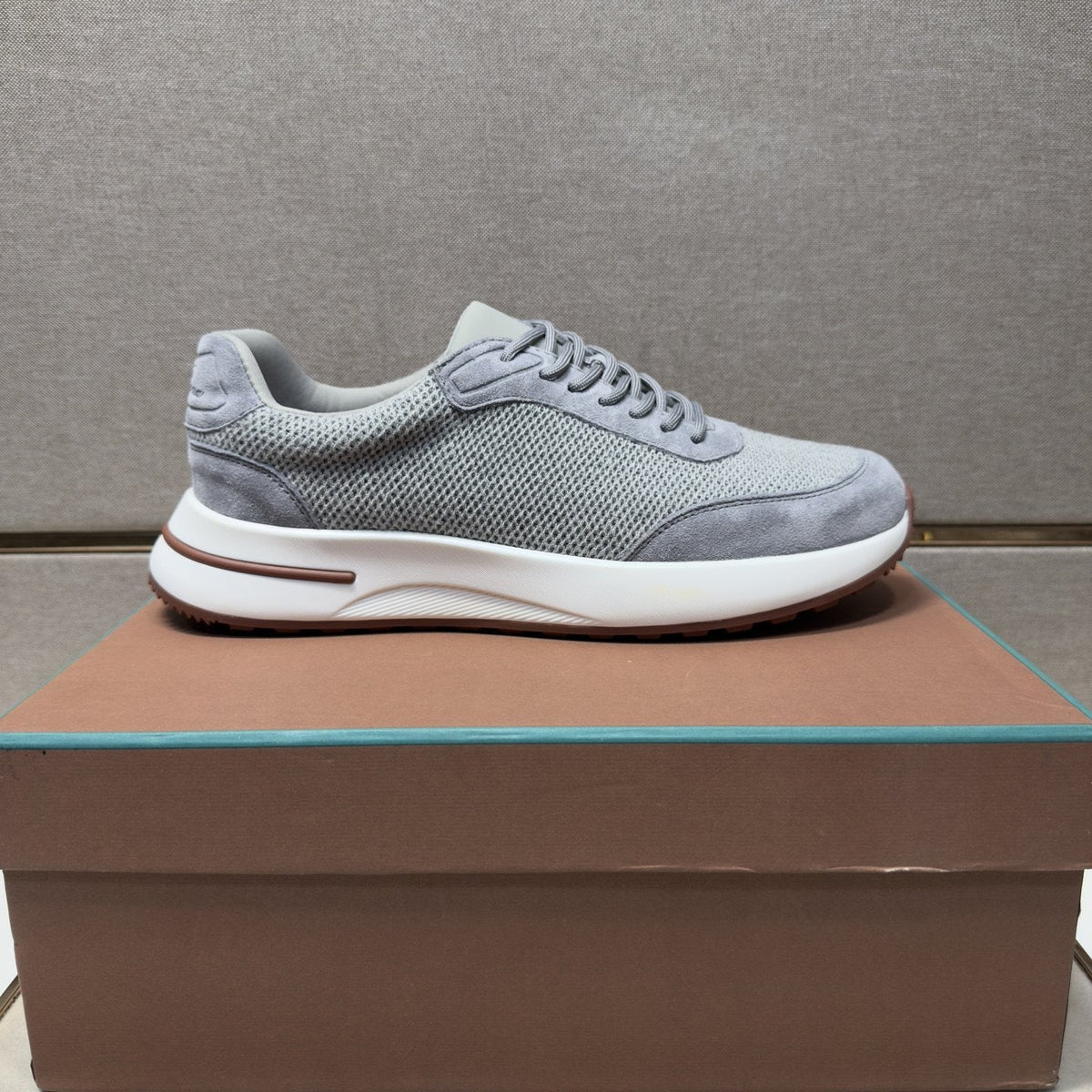 Men's Textured Mesh Casual Sneakers — side